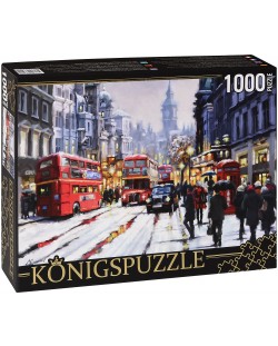 Пъзел Königspuzzle от 1000 части - Заснежен Лондон