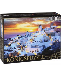 Пъзел Königspuzzle от 1000 части - Санторини, Гърция