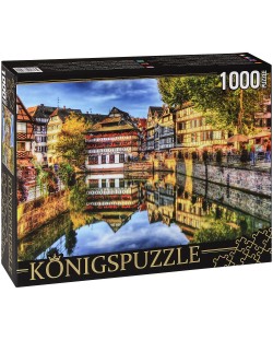 Пъзел Königspuzzle от 1000 части - Къщи край водата