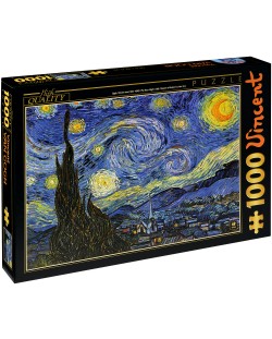 Пъзел D-Toys от 1000 части – Звездна нощ, Винсент ван Гог