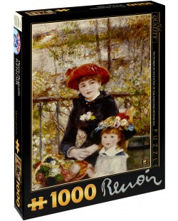 Пъзел D-Toys от 1000 части – Две сестри (На терасата), Пиер Реноар