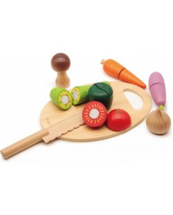 Комплект продукти за рязане Classic World - Зеленчуци за рязане. от дърво