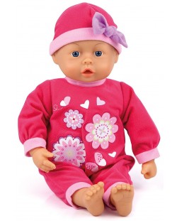 Кукла Bayer Baby First Words – с 24 звука и розова дрешка