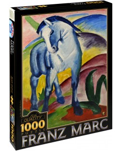 Пъзел D-Toys от 1000 части – Син кон, Франц Марк
