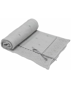 Одеяло с панделка EKO - Сиво, 80 х 70 cm