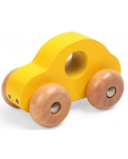 Дървена мини кола Pino - Жълта