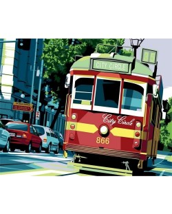 Комплект за рисуване по номера PaintBoy – Трамвай в Мелбърн