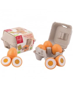 Дървен комплект за детска кухня Jouéco - Дървени яйца
