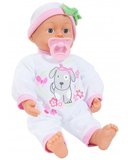 Кукла Bayer Baby First Words – с 24 звука и бяла дрешка