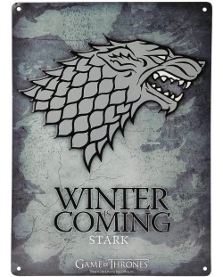 Метален постер Game of Thrones - Stark