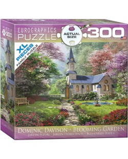 Пъзел Eurographics от 300 XL части - Цъфтяща градина, Доминик Дейвисън