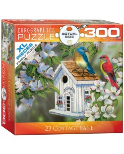 Пъзел Eurographics от 300 XL части – Многоцветна къща за птици, Жанин Гринде