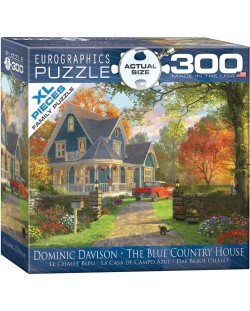 Пъзел Eurographics от 300 XL части - Синята къща, Доминик Дейвисън
