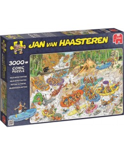 Пъзел Jumbo от 3000 части - Рафтинг в бързи води, Ян ван Хаастерен
