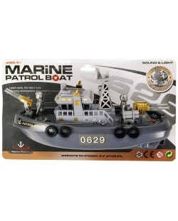 Детска играчка Marina Patrol Boat - Лодка, със звуци и светлини