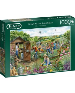 Пъзел Falcon от 1000 части - Зеленчукови градини, Фиона Осбалдстоун