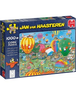 Пъзел Jumbo от 1000 части - Състезание с балони, Ян ван Хаастерен