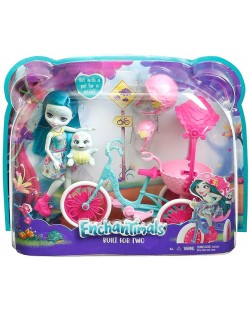 Игрален комплект Mattel Enchantimals - Триколка за двама