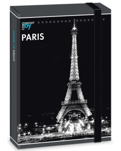 Ученическа кутия с ластик Ars Una – Paris by Night, A4