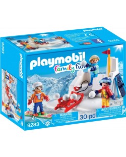 Игрален комплект Playmobil - Бой със снежни топки