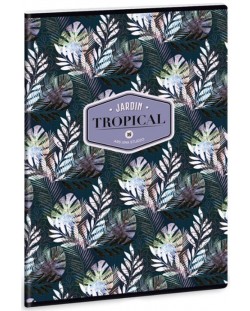 Ученическа тетрадка  A4, 40 листа Ars Una Tropical - Palm Leaf