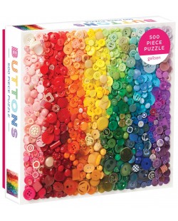 Пъзел Galison от 500 части - Копчета в цветовете на дъгата