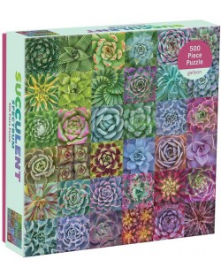 Пъзел Galison от 500 части - Различните цветове на кактусите