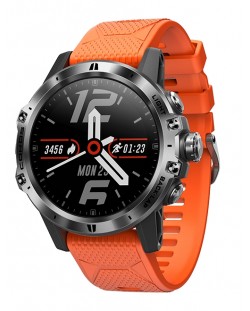 Смарт часовник Coros - Vertix, 1.2", сребрист/oранжев