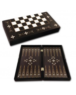 Луксозна игра 2 в 1 - Табла и шах, Арабско цвете