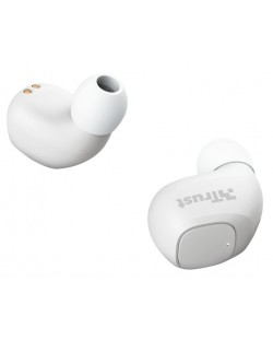 Безжични слушалки Trust - Nika Compact, TWS, бели