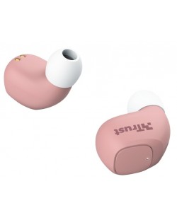 Безжични слушалки Trust - Nika Compact, TWS, розови