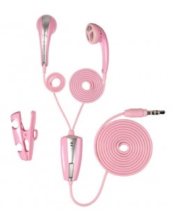 Слушалки с микрофон Cellularline - Acoustic 989, розови