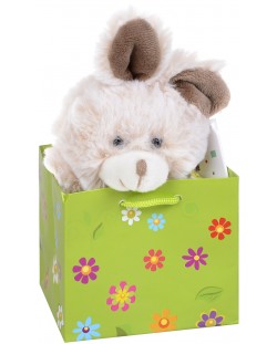 Плюшена играчка Morgenroth Plusch – Пролетно зайче в торбичка, 12 cm