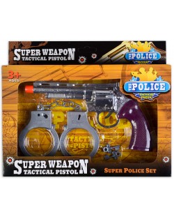 Игрален комплект - Полицейски пистолет и белезници