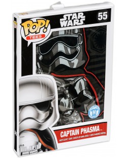 Тениска Funko Pop! Star Wars - Captain Phasma, черна, M (разопакован)
