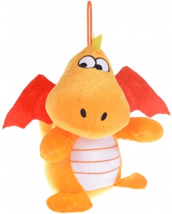 Плюшена играчка Morgenroth Plusch – Оранжев седящ Динозавър, 22 cm