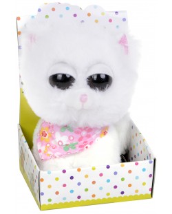 Плюшена играчка Morgenroth Plusch – Бяло коте в кутия, 12 cm