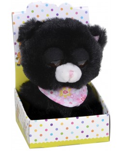 Плюшена играчка Morgenroth Plusch – Черно коте в кутия, 12 cm
