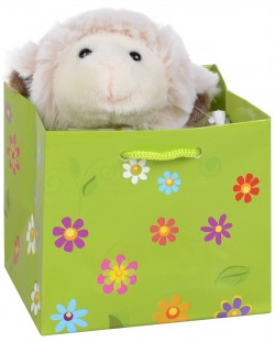 Плюшена играчка Morgenroth Plusch – Пролетна овчица в торбичка, 12 cm