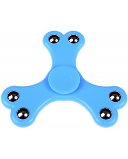 Антистресова играчка Fidget Spinner - Светло син с 2 метални топчета