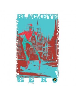 Тениска RockaCoca Blackeyed Hero, бяла, размер L