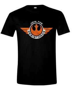 Тениска Star Wars VII - Join the Resistance, черна, размер M