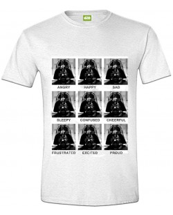 Тениска Star Wars - Angry Happy Sad Portraits, бяла, размер S
