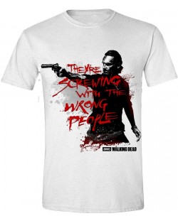 Тениска Walking Dead - Wrong People, бяла, размер XXL