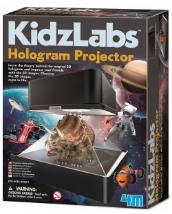 Творчески комплект 4M KidzLabs - Направи си сам, Холограмен проектор