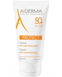 A-Derma Protect Слънцезащитен крем, SPF50+, 40 ml