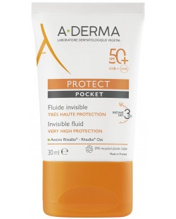 A-Derma Protect Невидим флуид Pocket, SPF50+, 30 ml