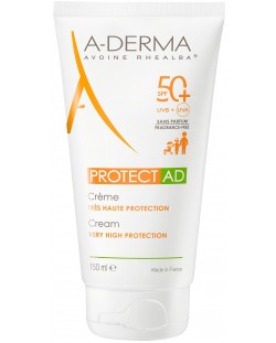 A-Derma Protect Слънцезащитен крем AD, SPF50+, 150 ml