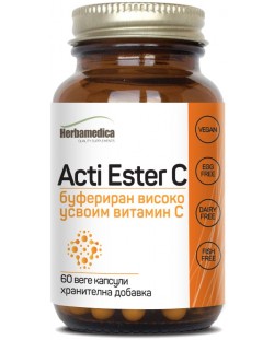 Acti Ester C, 500 mg, 60 веге капсули, Herbamedica