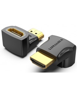 Адаптер Vention - AIOB0, HDMI Right Angle 90 Degree M/F, черен